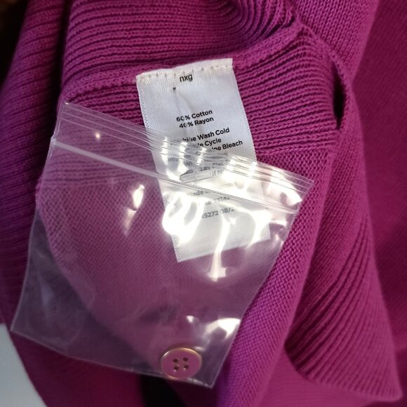 Talbots Women’s Girlfriend Cardigan Sweater S NWT Fuchsia Soft Knit Casual - Picture 6 of 8